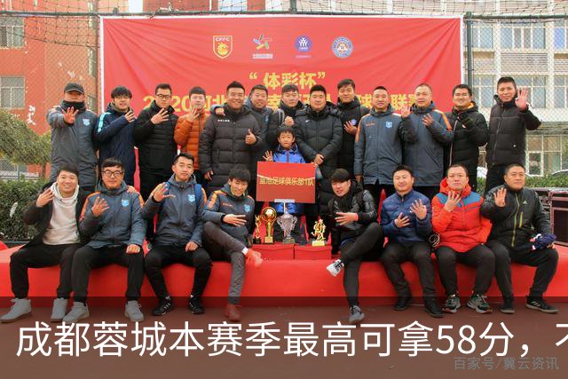 成都蓉城本赛季最高可拿58分，不及过去两年获得季军的积分